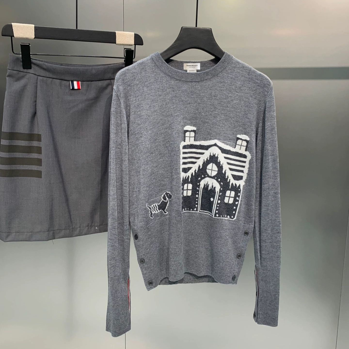 1879 Рождественский дом трикотажный свитер TB пуловер