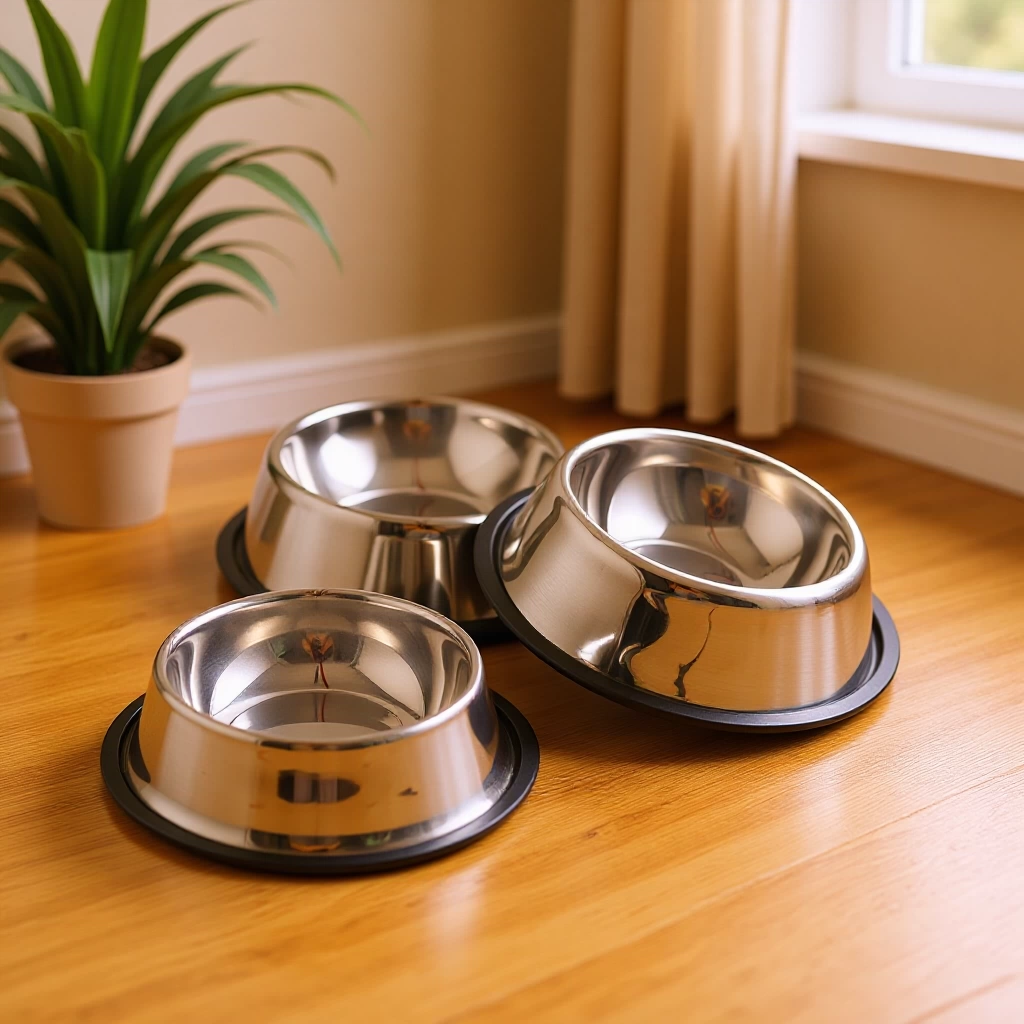 Большая нескользящая миска для собак из нержавеющей стали, утолщенная, устойчивая к опрокидыванию, миска для кошек, ударопрочная миска для собак, оптовая продажа от производителя