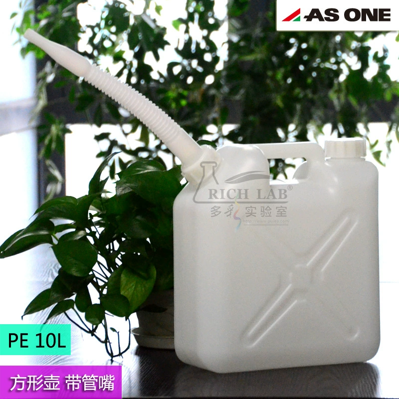 Пластиковый квадратный баррель бытовой квадратный горшок 10 л сопло трубы HDPE плоский квадратный баррель химические фармацевтические отходы жидкие бочки бутылка импортированный ASONE