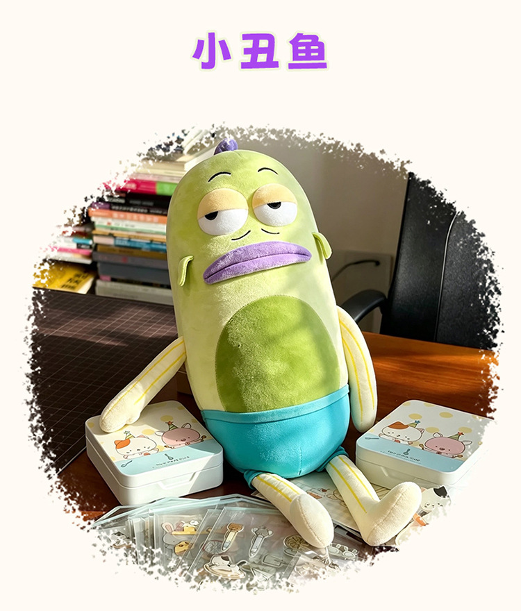 New ugly fish plush pillow, funny silly fish stuffed toy, wholesale pillow doll decoration