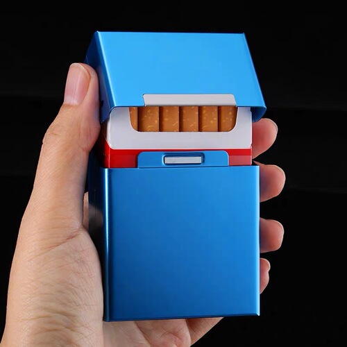 New Full Aluminum Alloy Cigarette Case 20 Pieces, Pack of Cigarettes, Soft and Hard Universal, Moisture-Proof, Durable, Personalized Magnetic and Laser Engraving