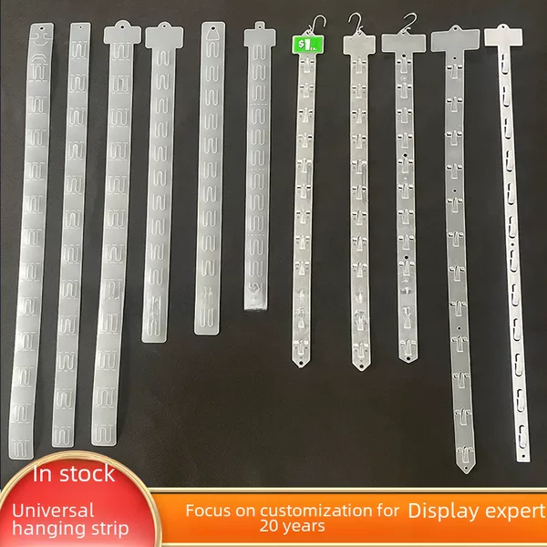 In stock transparent pp plastic folding shelf product snack display convenience store supermarket injection plastic hanging strip