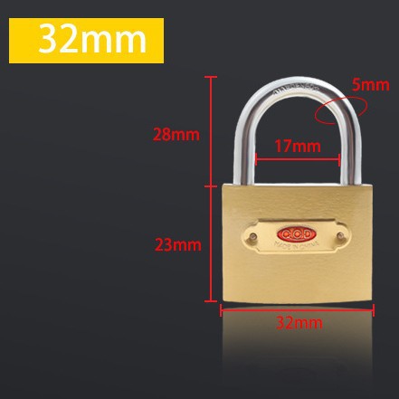 Imitación de cobre de una sola palabra candado abierto hogar antirrobo puerta a prueba de explosiones candado cerradura del Gabinete cerradura del cajón cerradura del dormitorio del estudiante