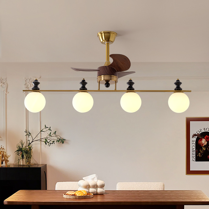 Nuevo estilo de estilo antiguo, sala de estar para el hogar, lámpara de ventilador de una pieza, luz completa, nuevo restaurante de estilo chino, lámpara de ventilador de dormitorio, colgante