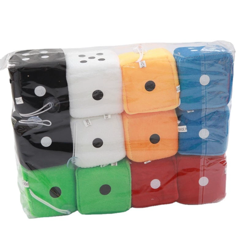 Plush dice, toy, doll for kindergarten, cartoon creative sponge pendant