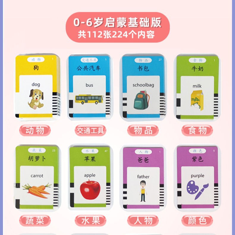 熊早教カード機・単独ベアメタル・カード・中英語336首古詩カード知育機械|undefined