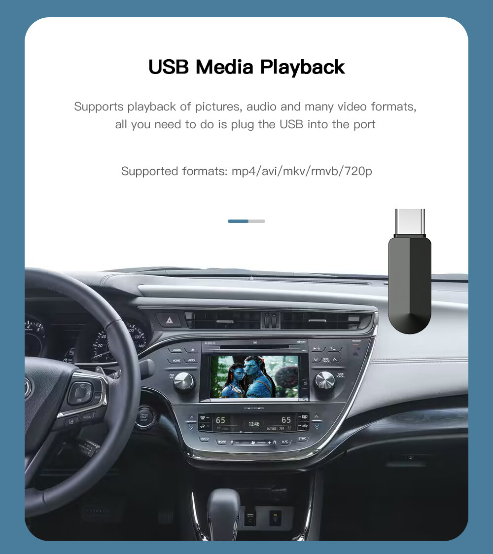 Applicable to overseas Toyota wireless carplay interconnection Android auto smart car navigation module cross-border
