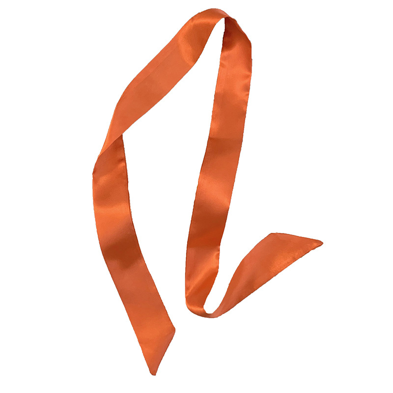 Pañuelo de seda de imitación, tira larga, sentido avanzado, nuevo estilo, color sólido, protección para el cuello, bufanda pequeña, bolsa atada, cinta para el cabello, diadema, cabello atado