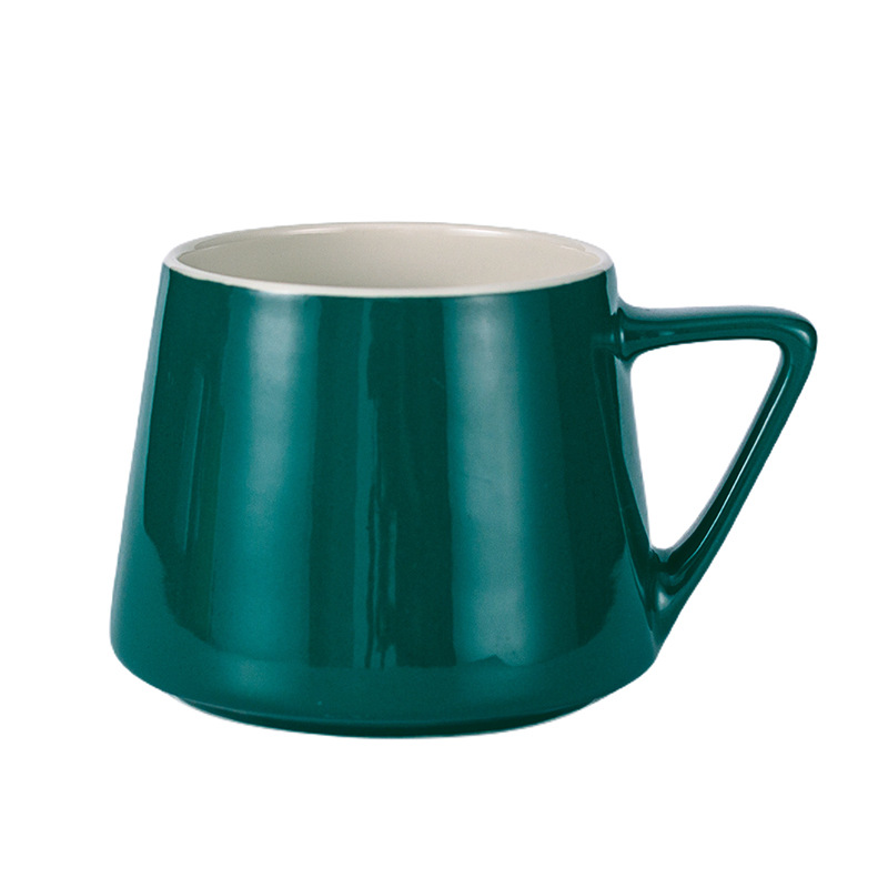 Transfronterizo de Amazon taza blanca taza de alto aspecto creativo Oficina taza de café pareja taza de agua Taza de cerámica