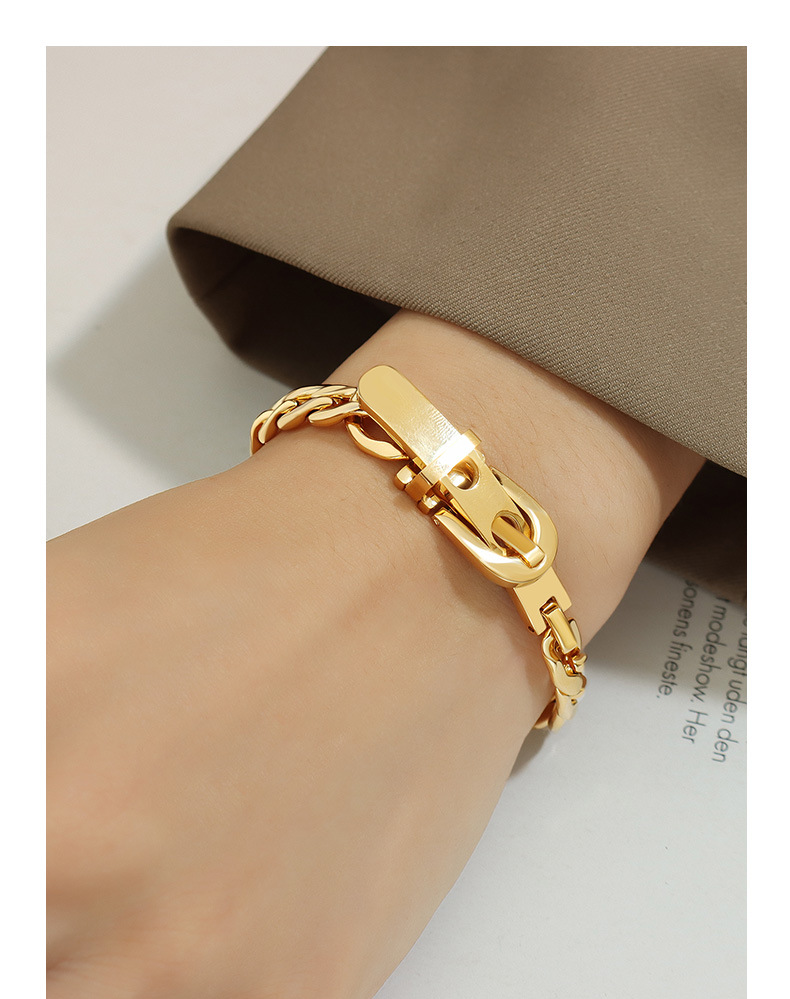 Hip-Hop Geometric Titanium Steel Plating Bracelets