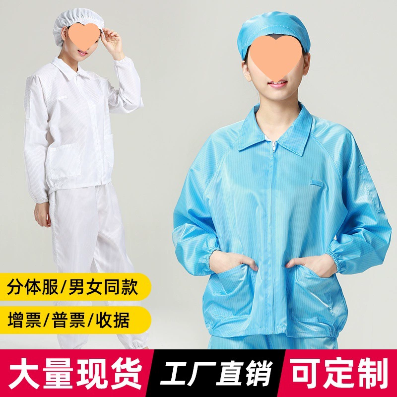 Разделенная пылезащитная одежда Чистая одежда Беспылезащитная одежда антистатическая одежда мастерская очищающая одежда Мужская пищевая фабрика рабочая одежда