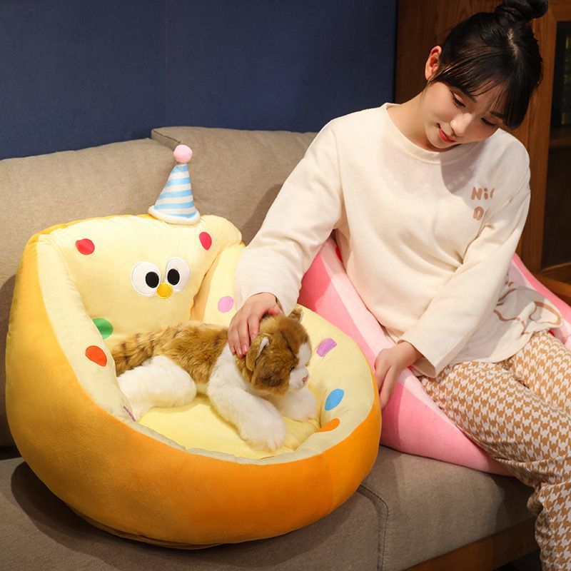 Estilo ins sofá perezoso tatami sobre el suelo dibujos animados libro en casa cojín futón ventana salediza para niños asiento de dormitorio