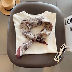 奔驰追光斑马~复古格调质感方巾围巾女夏季外搭护颈披肩绑腰丝巾