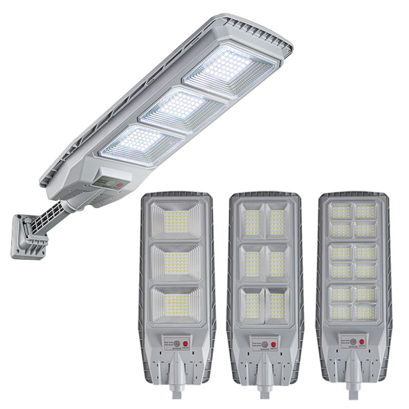 Luz de calle solar integrada transfronteriza Luz de inducción impermeable al aire libre Cabeza de lámpara de carretera de ingeniería solar de alta potencia led
