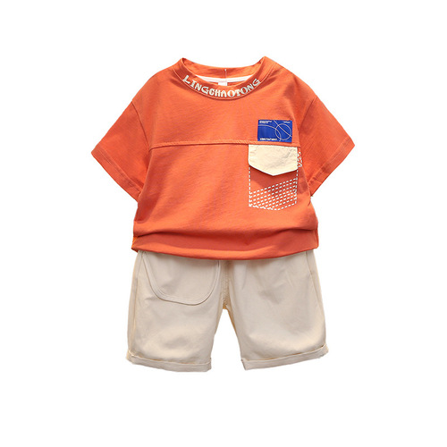 男童夏装套装2024新款儿童洋气夏季短袖运动衣服男孩宝宝炸街童装