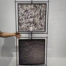 輕奢金屬裝飾掛畫抽象立體懸吊酒店樣板房間軟裝配畫家居