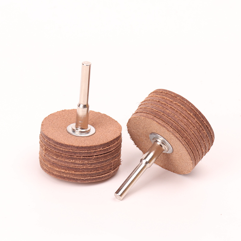 牛皮抛光轮镜面磨头加厚抛光磨头玉器抛光牛皮玉石翡翠抛光工具