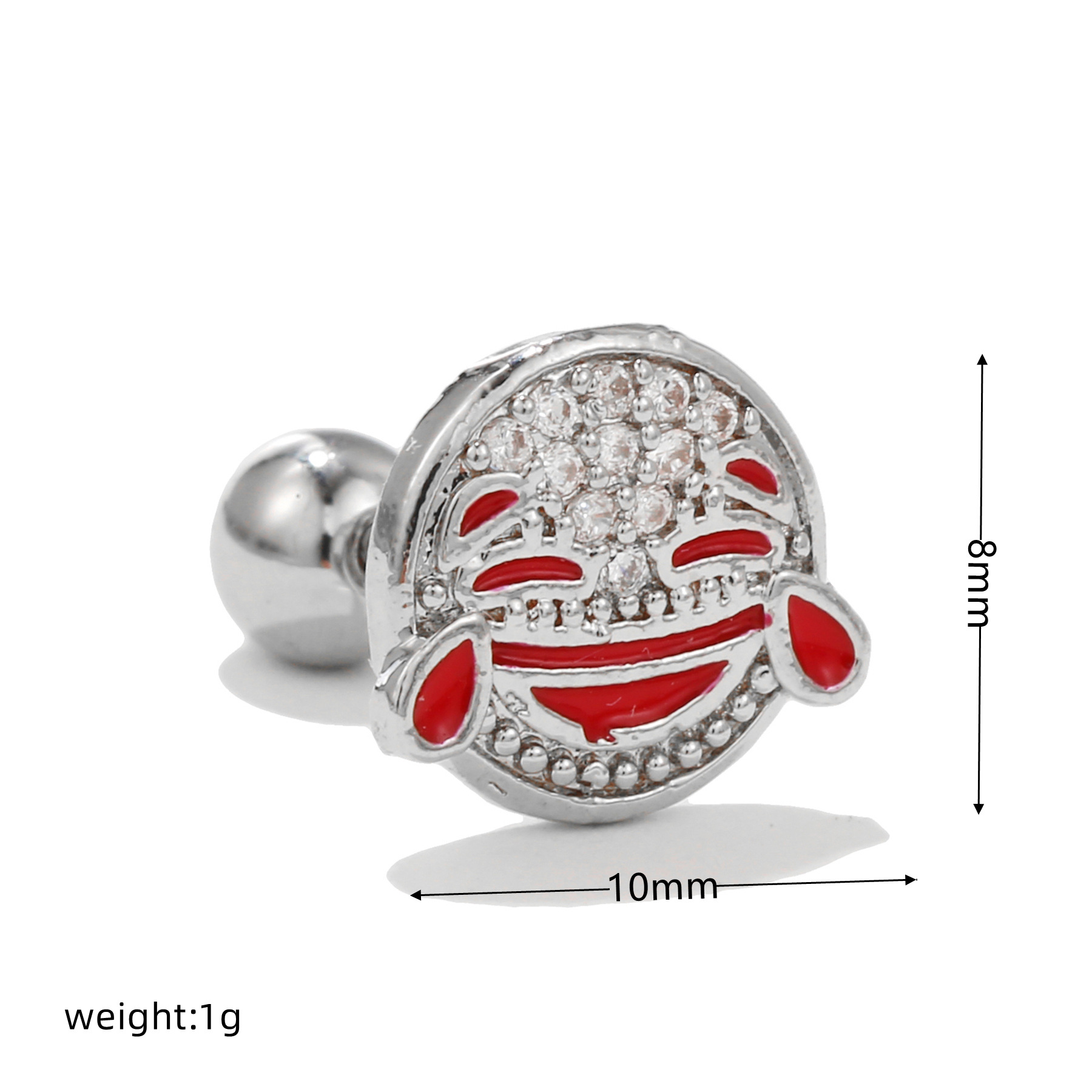 Fashion Geometric Brass Inlay Zircon Ear Studs 1 Piece