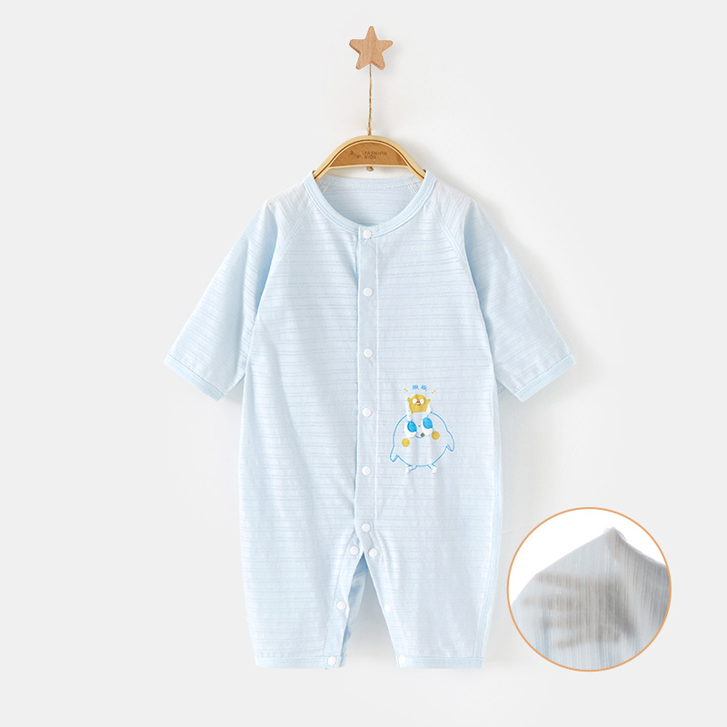 Mono para bebé, pijama de algodón fino de manga larga para verano, ropa para recién nacidos, ropa de verano para niños pequeños, ropa de bebé para niños y niñas