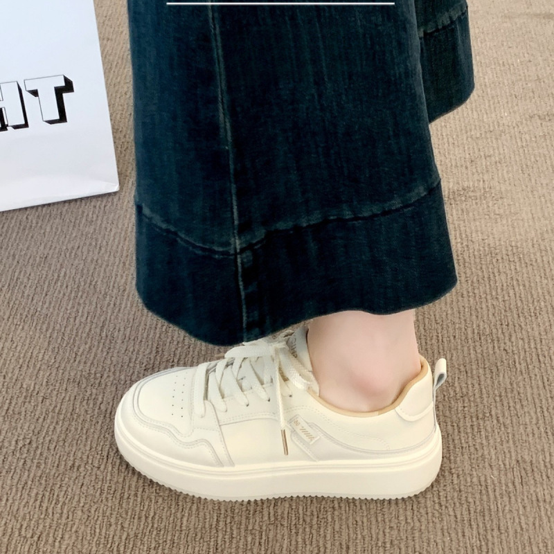 厚底小白鞋女款2025新款季女鞋子学院风纯白运动鞋休闲鞋学生板鞋|undefined