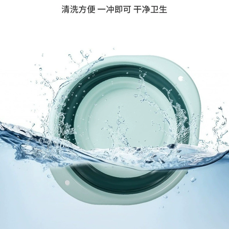 Foldable handheld children's big plastic washbasin for traveling for students
