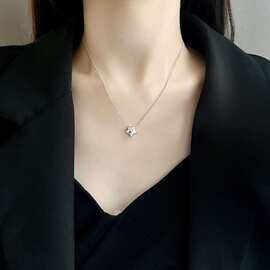 跨境不锈钢星星项链女清新甜美饰品时尚简约高级感锁骨链ins配饰