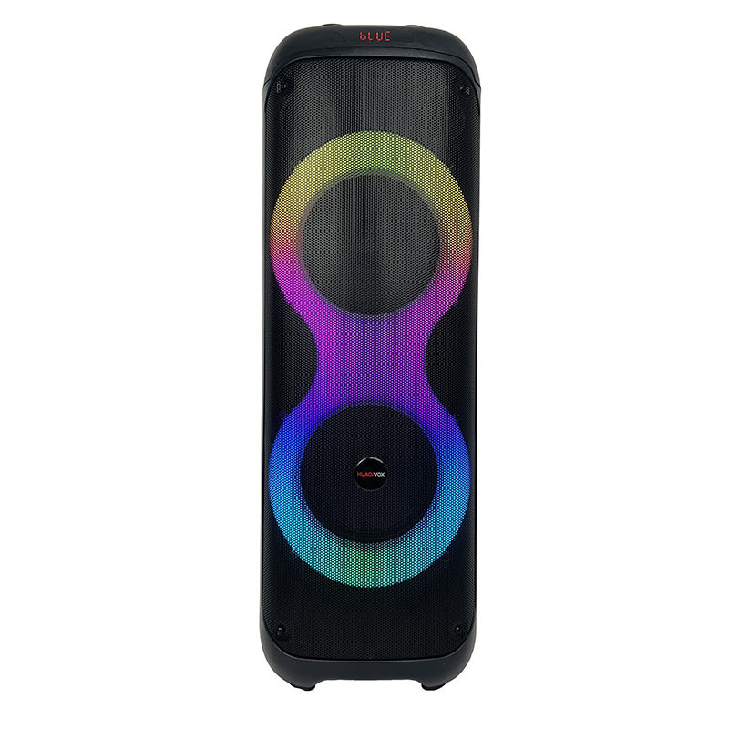Fabricante de venta caliente doble altavoz de 8 pulgadas 40W tienda de venta Bluetooth K canción con micrófono inalámbrico