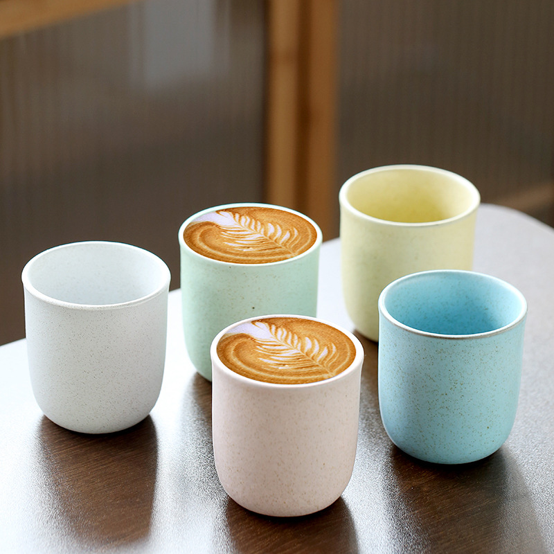 Taza de té de cerámica Estilo nórdico mate fresco esmalte de cerámica plana taza de café taza de té estufa taza de té de hielo taza individual