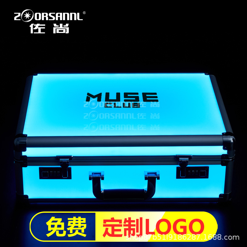 Zuoshang bar caja VIP LED luminoso caja de vino KTV caja de vino VIP exclusivo US dólar negro Tarjeta Director contraseña caja