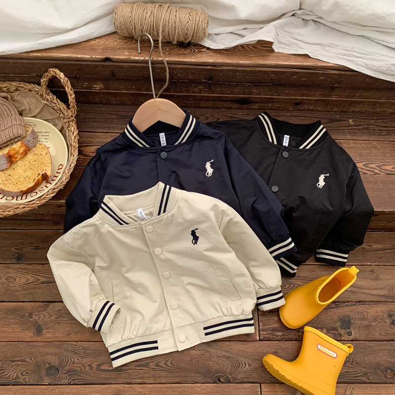 Children's Clothing Spring & Fall Baseball Uniforms Boys' Jackets 2024 New Girls' Flight Jackets Kidsren's Clothes Baby Windbreakers