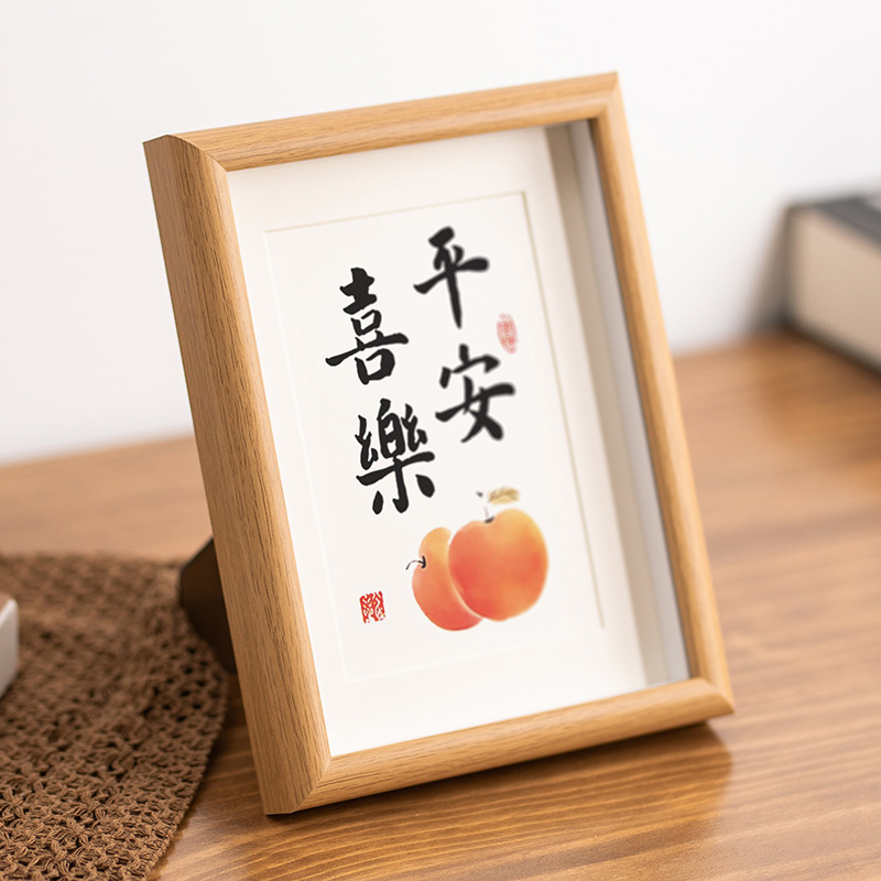 Hollow photo frame dried flower specimen frame Three-Dimensional Hollow creative table decoration wholesale 67-inch 8-inch wooden decorative ornaments