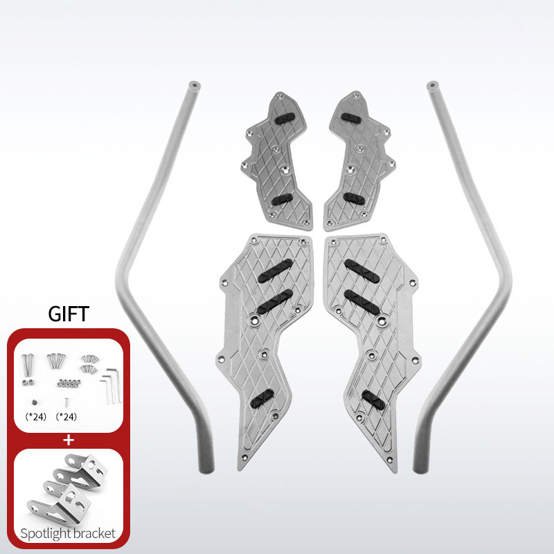 Suitable for 25 Models of Yamaha Nmax155 Modified Foot Pedal Guards, Aluminum Alloy Foot Pedals, Stainless Steel Bumpers