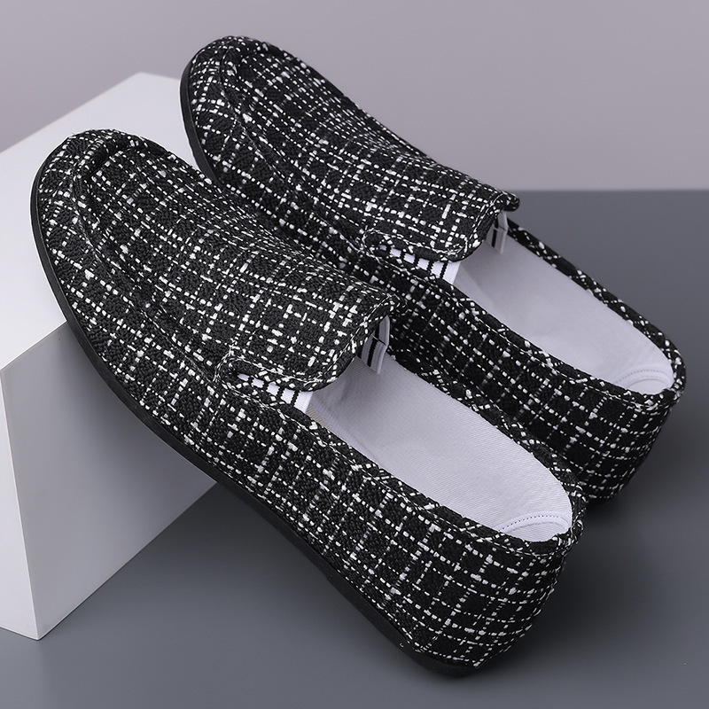 Men's Low-Top Cloth Shoes 2025 Summer Fashion Slip-On Loafers Non-Slip Lazy Casual Shoes Breathable for Summer