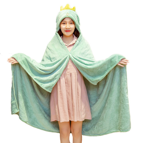 Cartoon Panda Dinosaur Overshawl Office Nap Air Conditioning Blanket Student Dorm Lazy Person Cape Hooded Blanket