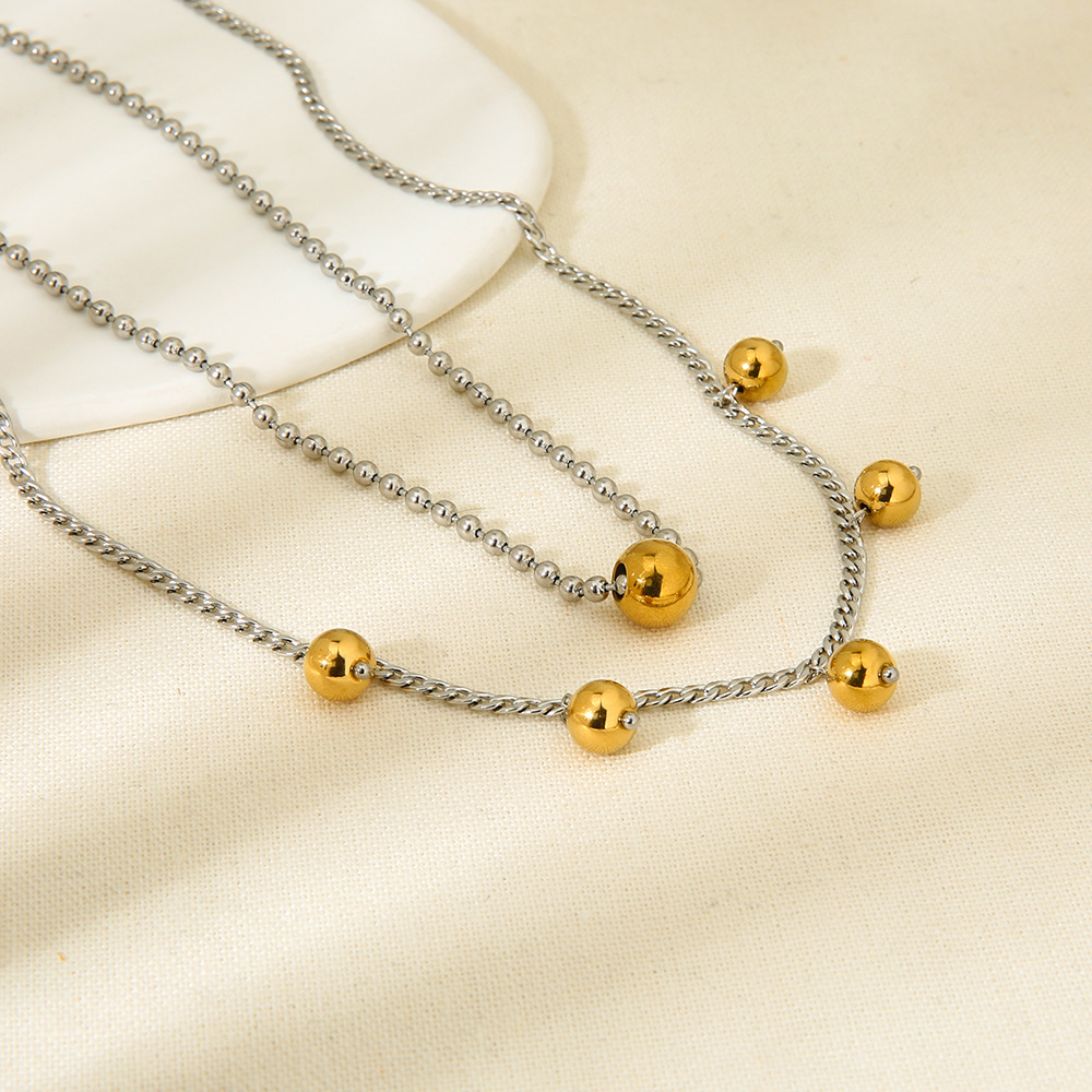 304 Stainless Steel Chain Material ball chain, cable chain, Twisted Rope Chain Chain Type 304 Stainless Steel Quantity Wholesale Jewelry Vintage Style Classic Style Geometric 304 Stainless Steel Titanium Steel Mixed Metal Plating Necklace Ball Chain
