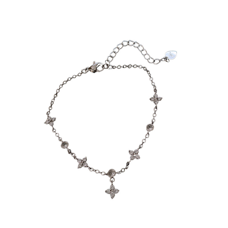 Zircon diamante pulsera de flores de moda de viaje versátil pulsera lujo ligero de alta calidad fábrica de joyas de moda
