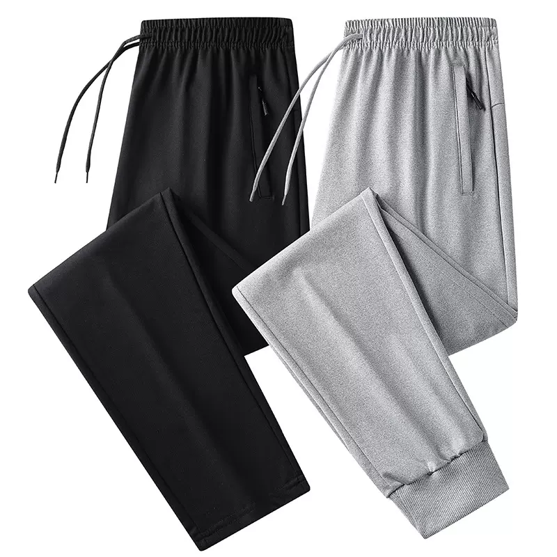 秋季新款袋眉休闲裤男宽松直脚男运动宽松束脚裤子男大码卫裤