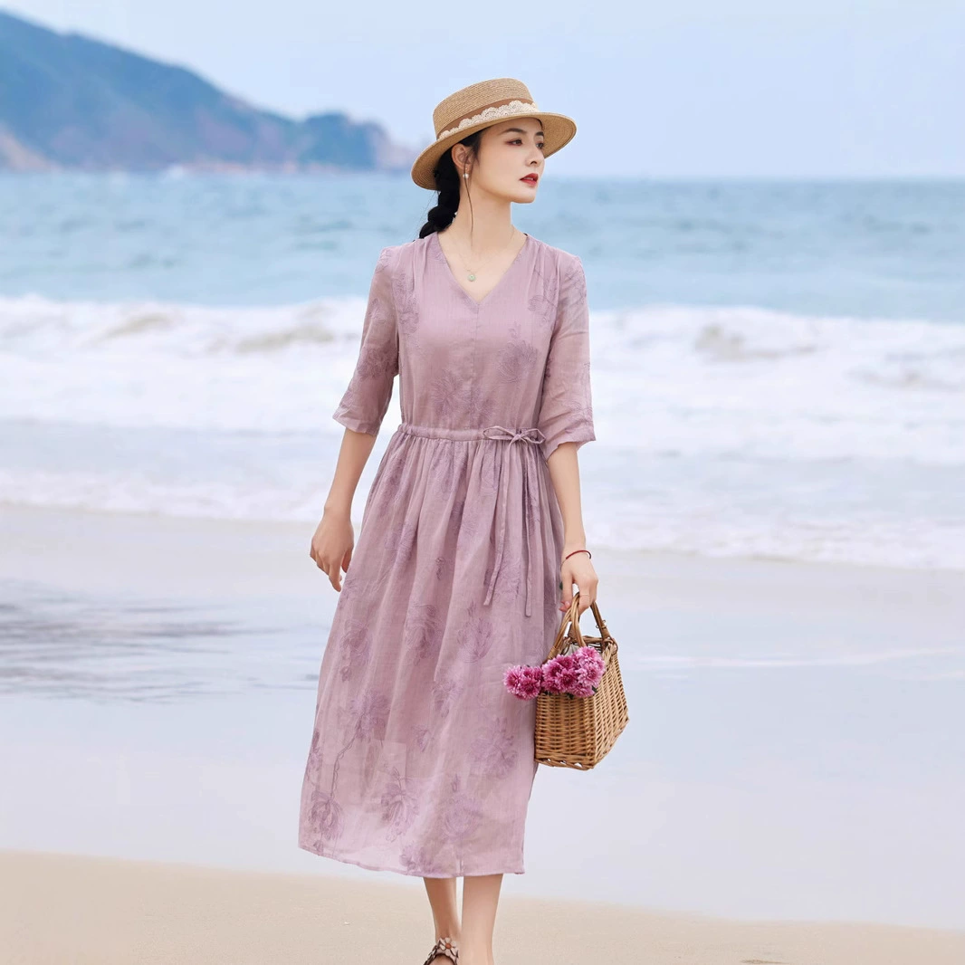 Оригинальное новое женское платье с v-образным вырезом