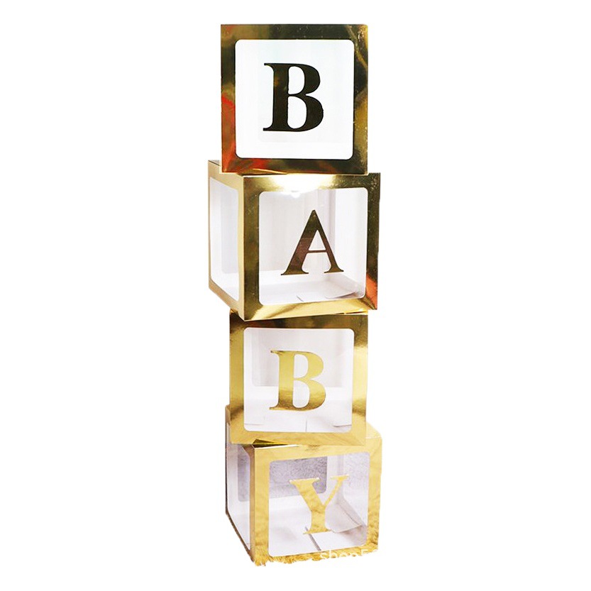 Caja de Globo de Oro transparente caja de sorpresa de cumpleaños propuesta confesión fiesta diseño en línea celebridad BEBÉ carta AMOR caja