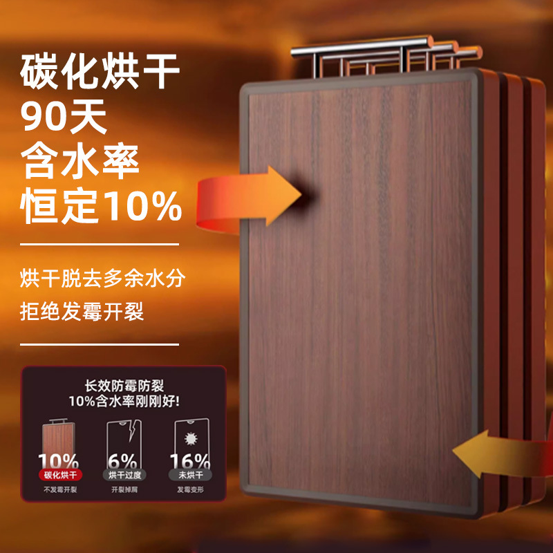 Nueva tabla de cortar de sándalo negro de doble cara, tabla de cortar de madera maciza para el hogar, tabla de cortar a prueba de moho grande, tabla de cortar de madera, fábrica al por mayor