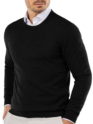 New Arrival Autumn/Winter Men's Round Neck Hooded Sweater Knit Top Pure Color Fashion Casual Men's Base Knit Shirt