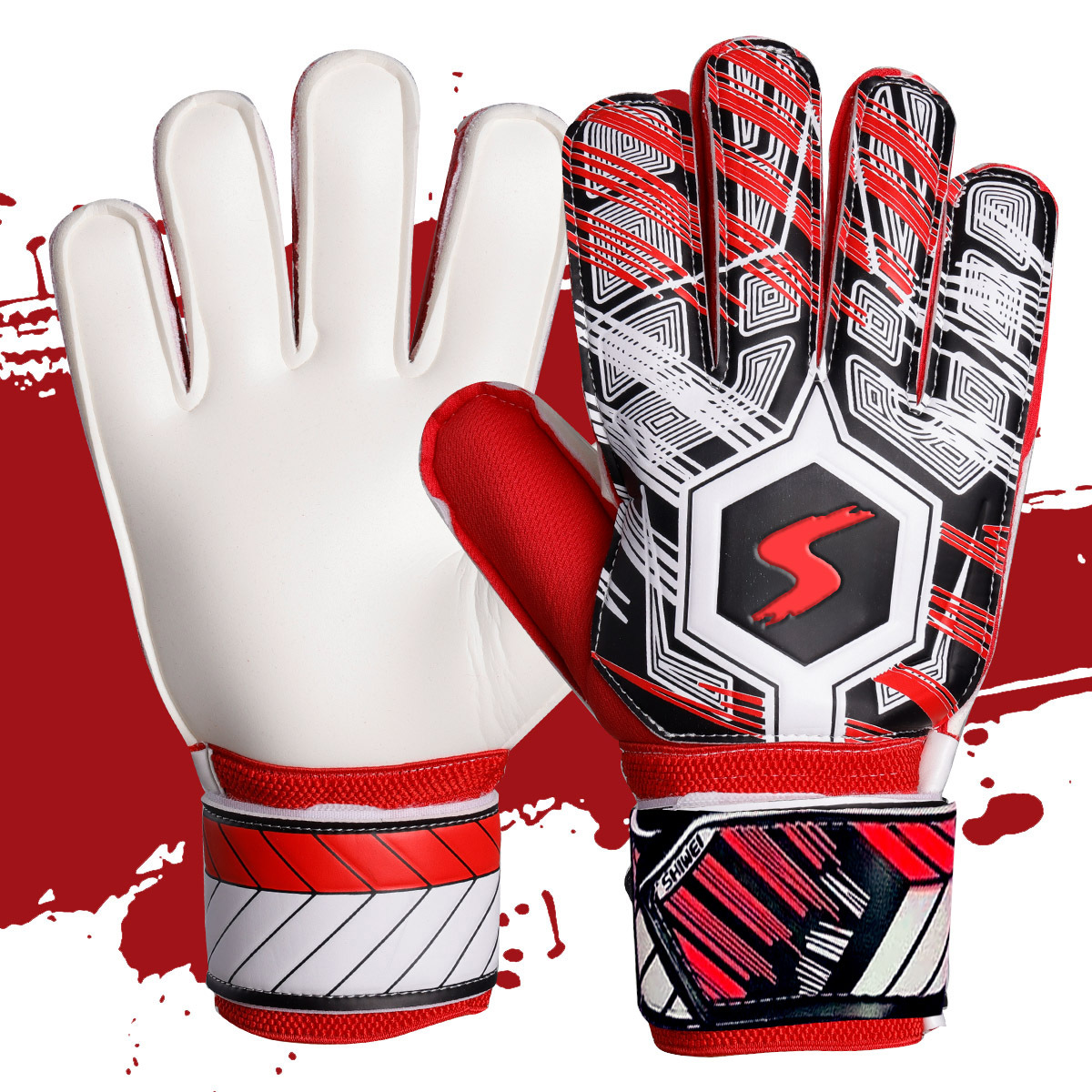 Voetbalhandschoenen voor keepers, ademend, met vingerbescherming voor kinderen en tieners, antislip, geschikt voor volwassenen, trainingshandschoenen, slijtvast._voghion.com