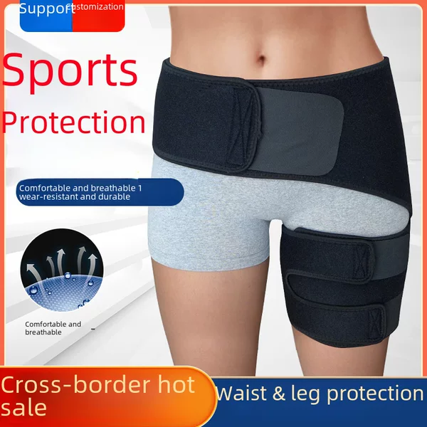 Fitness Waist Protection and Leg Protection Integrated Groove Belt to Prevent Muscle Strain Hip Belt Weightlifting Leg Protection Sports Protective Gear Supplies