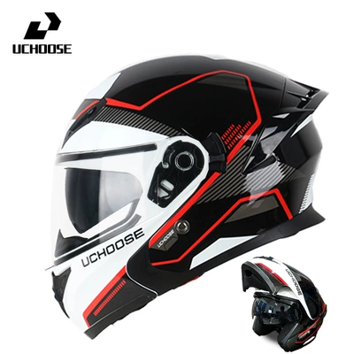 3C Certified Motorcycle Open-Face: Motorcycle Safety Supplies - red-on-transparent-mirror-bluetooth-headset-m