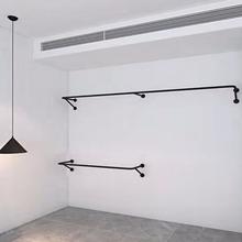 服装店货架衣架展示架上墙正挂铁艺陈列架男女装童装店墙壁挂衣架