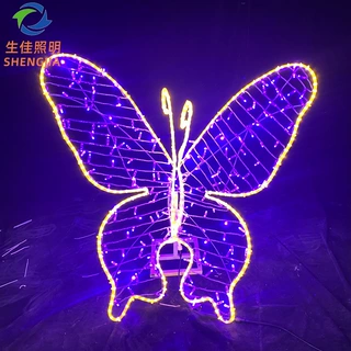 厂家制作LED蝴蝶图形灯 图案灯 跨街灯 过街灯 造型户外景观亮化