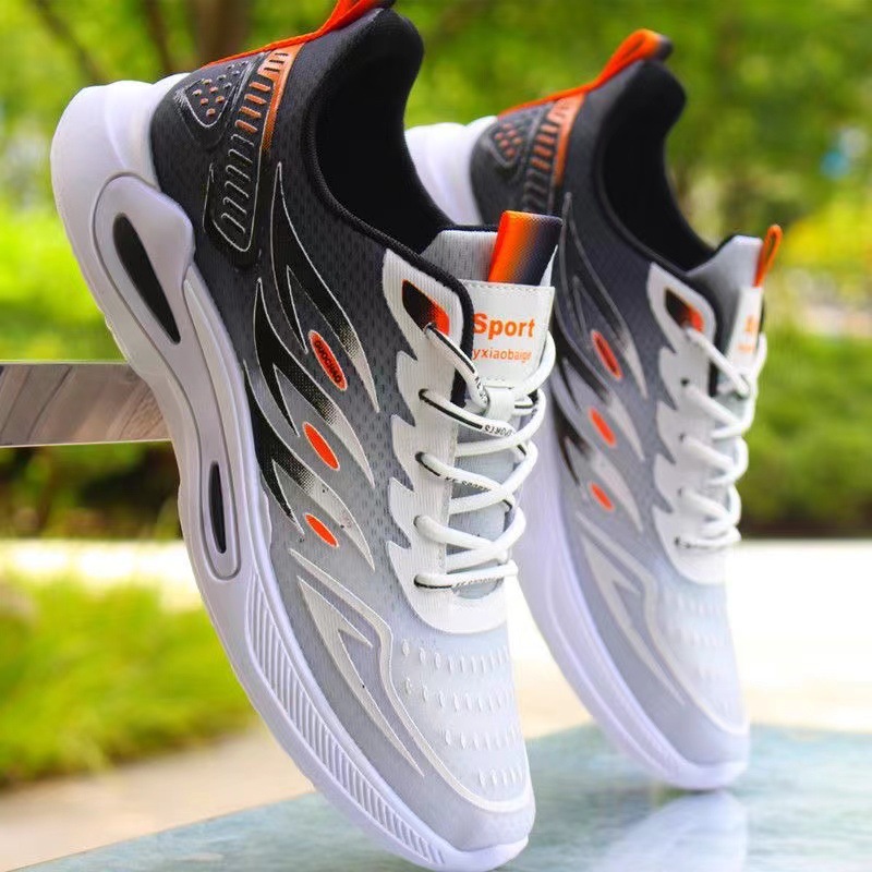 2025 nuevos zapatos de hombre de un solo pedal de primavera y verano, zapatos de hombre, zapatos deportivos casuales de malla, zapatos para correr de aumento de todo fósforo para hombre image 4