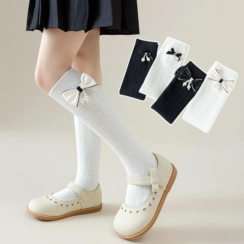 Thin colored breathable children's summer knee socks for elementary school students, mid-length