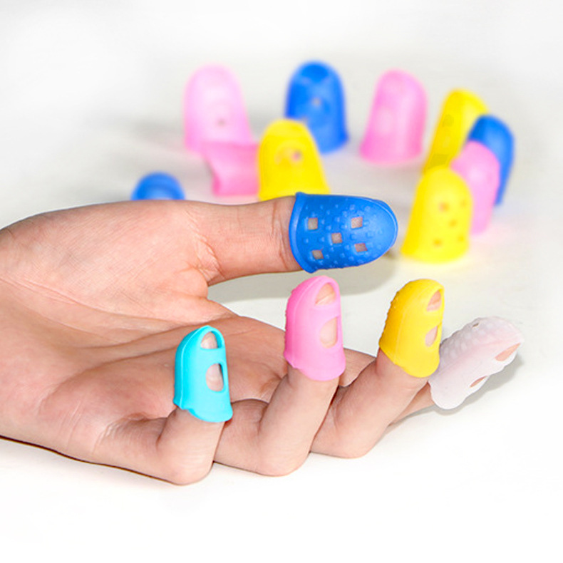 吉他手指套吉他硅胶手指保护套初学练习按弦护指套扫弦护指拨片|ru