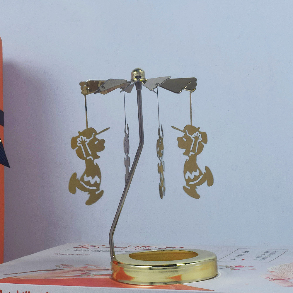 Profesional INS Amazon fabricante romántica aromaterapia vela de vidrio cubierta inteligente giratoria de acero inoxidable candelabro linterna